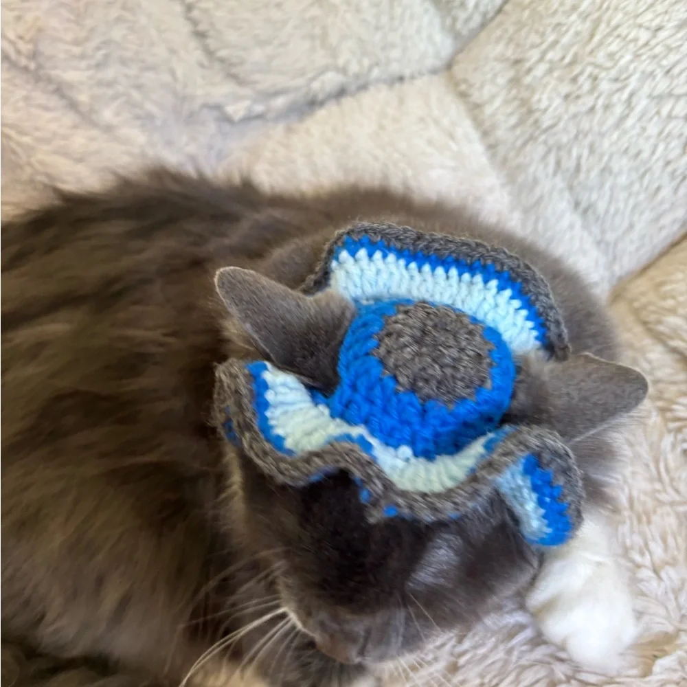 HANDMADE cat bonet bucket hat for cats cat accessories